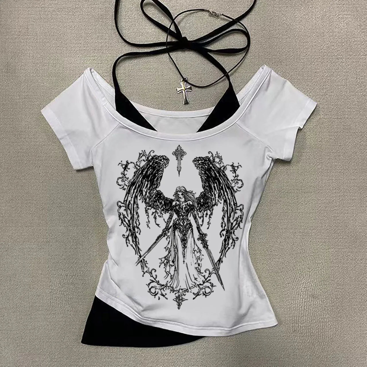 Y2k Retro Strapless Corset Tops Women Harajuku Cropped Crop Tops gothic Print Solid Camis Summer Casual Sleeveless Strap Topsexy